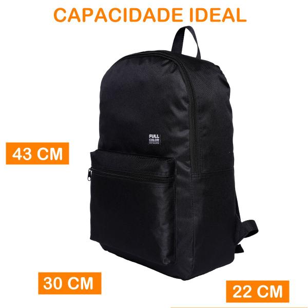 Imagem de Mochila Bolsa Escolar Faculdade Casual Juvenil Espaçosa Colors