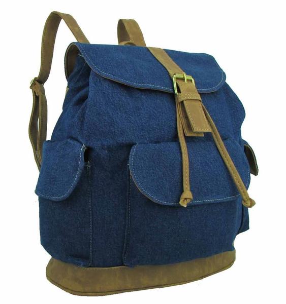 Imagem de Mochila Bolsa Feminina Em Jeans Resistente Adulto Juvenil