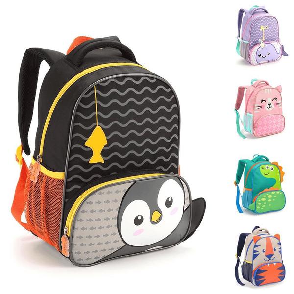 Imagem de Mochila Bolsa Infantil Masculina E Feminina Animais Creche Passeio Escolar Zoop Seanite