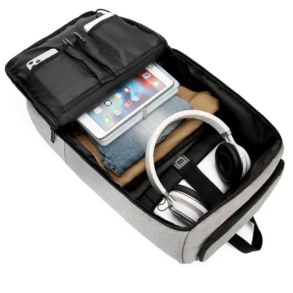 Imagem de Mochila Bolsa Masculina Feminina Cabo Usb e Porta Notebook