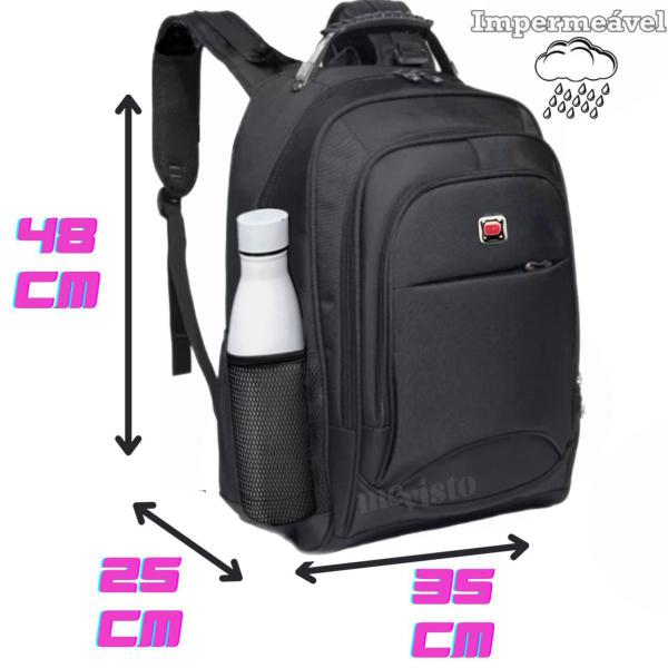 Imagem de Mochila Bolsa Masculina Notebook Impermeável Reforçada