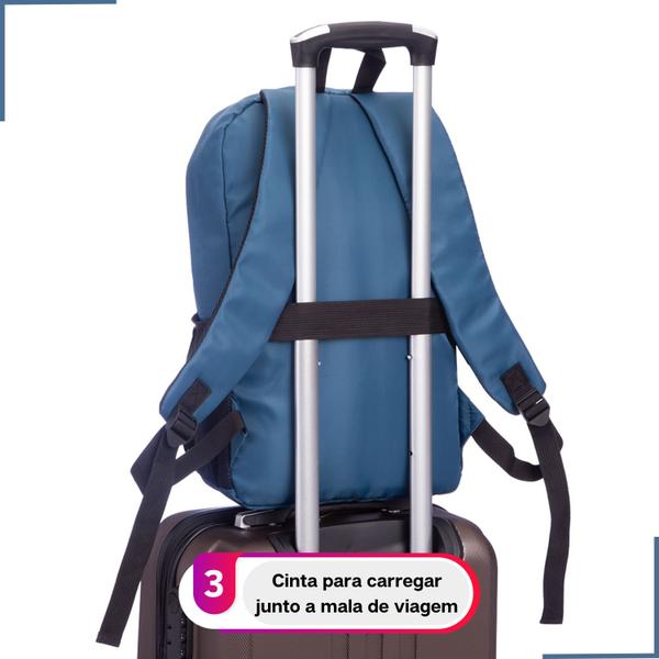 Imagem de Mochila Bolsa Masculina Notebook Impermeável Reforçada Sestini Prime Slim Laptop