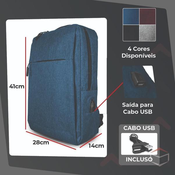 Imagem de Mochila Bolsa Masculino Feminino Notebook Laptop Moderna