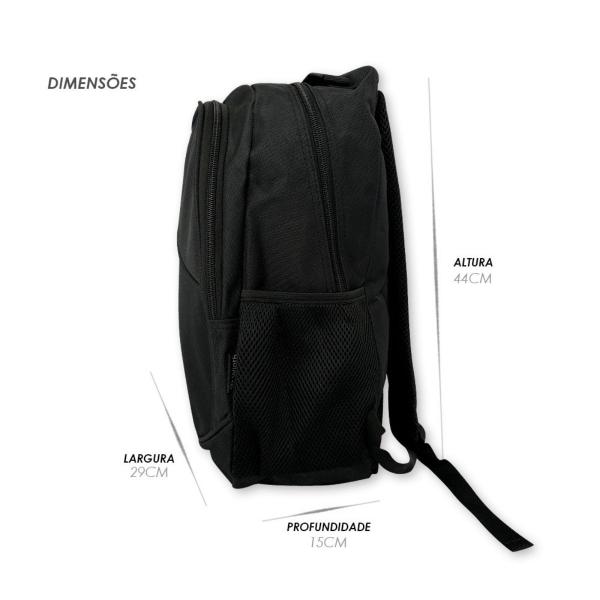 Imagem de Mochila Bolsa Notebook 15p Masculina Preta Grande