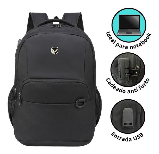 Imagem de Mochila Bolsa Notebook AntiFurto Roubo Executiva Home Office