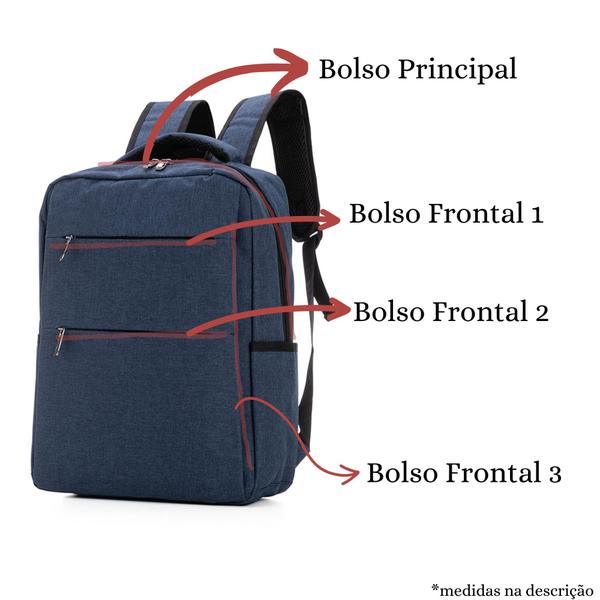 Imagem de Mochila Bolsa Notebook Executiva Faculdade Escola Trabalho