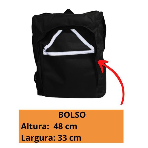 Imagem de Mochila Bolsa Nylon Motoboy Motoqueiro Reforçada Tam. G