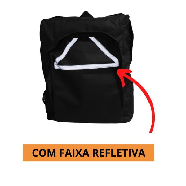 Imagem de Mochila Bolsa Nylon Motoboy Motoqueiro Reforçada Tam. G