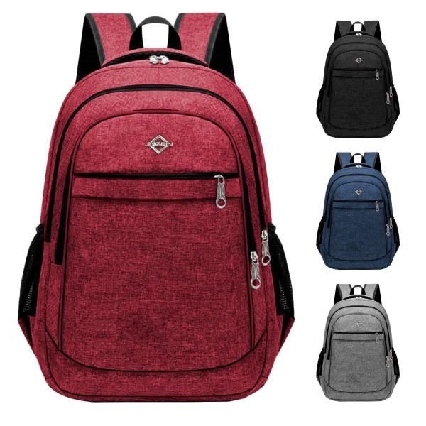 Imagem de Mochila Bolsa Reforçada Compartimento Para Notebook Preta Bolsos Grandes Sistema Antifurto Antiroubo Masculina Social