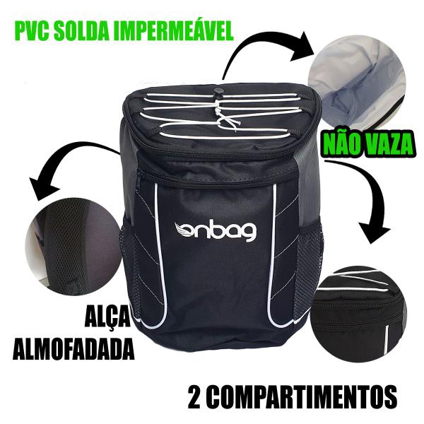 Imagem de Mochila Bolsa Térmica G para Trilhas Praia e Viagem - Cabe 20 Latas de Cerveja com Gelo - Cooler Bag Freezer Marmita Não Vaza