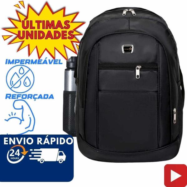 Imagem de Mochila Bolsa Unissex Resistente Estudante Faculdade Viagem