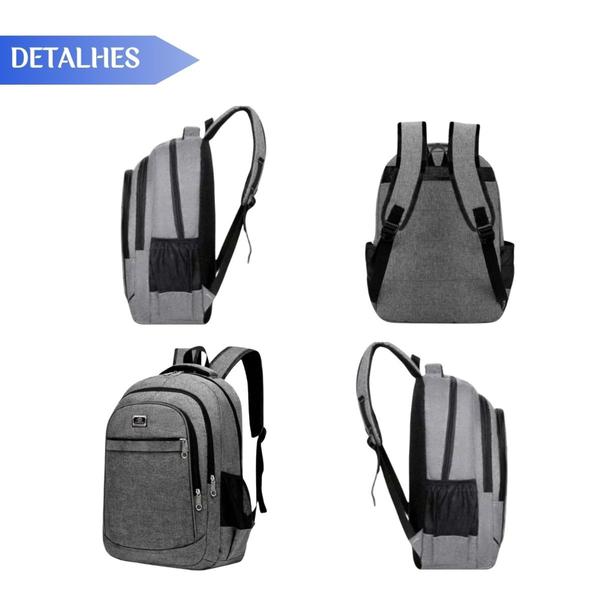 Imagem de Mochila Bolsa Viagem Notebook Resistente Coreana Masculina Estilosa Feminina - Cores