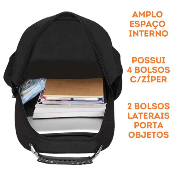 Imagem de Mochila Bolsa Viagem Resistente Impermeável Masculina Feminina Escolar Juvenil