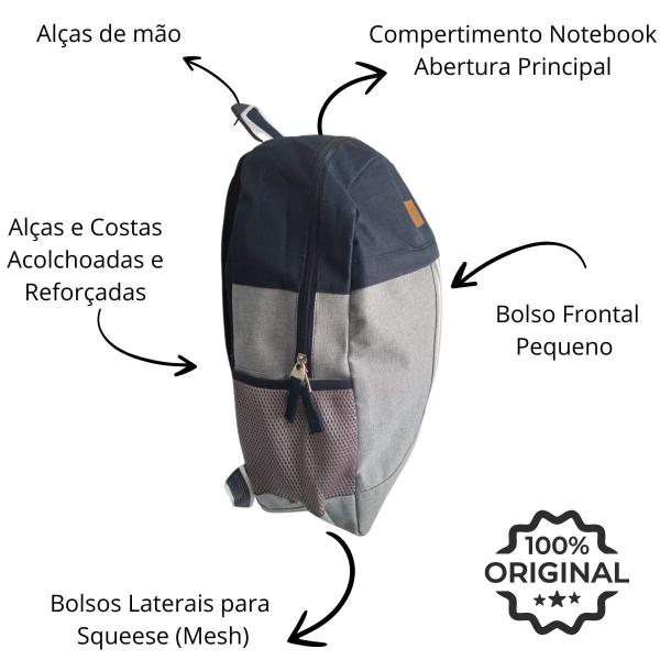 Imagem de Mochila Bolsa Wilson Original Executiva Esportiva Trabalho Faculdade Notebook Laptop Poliéster 19 Litros