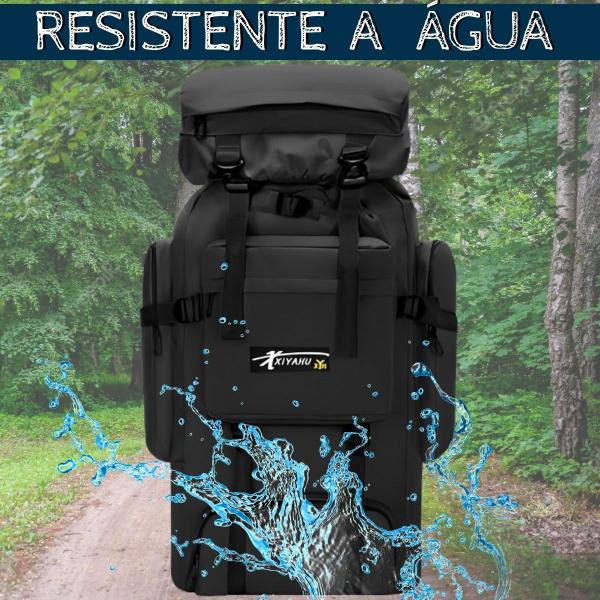 Imagem de Mochila Camping Impermeável Espaçosa Para Trilha Viagens