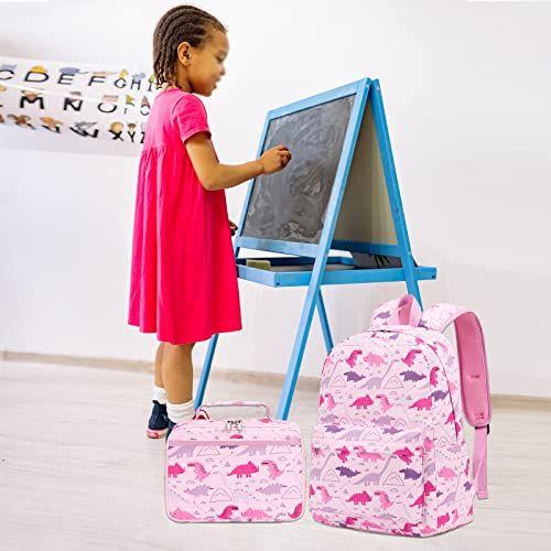 Imagem de Mochila CAMTOP para crianças, mochila pré-escolar para meninos com lancheira infantil jardim de infância escola bookbag set