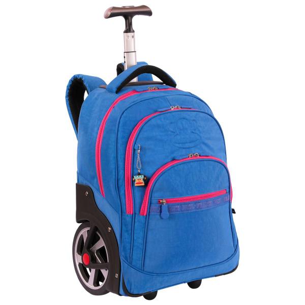 Imagem de Mochila Carrinho Mega Rodas Paul Frank T03 - Aquamarine