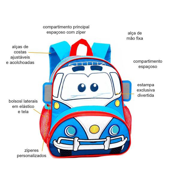 Imagem de Mochila Carro Escolar Infantil Creche Cp24000D