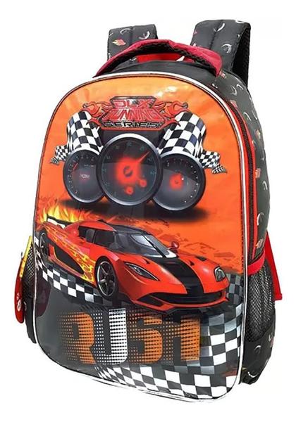 Imagem de Mochila Carros Infantil Masculina Costas Escolar Dl1382