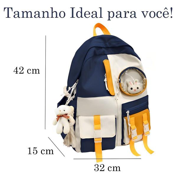 Imagem de Mochila Colorida Unissex Bolsa Infantil Juvenil Maternidade Escolar Trabalho Faculdade Moderna Original Semi Impermeavel