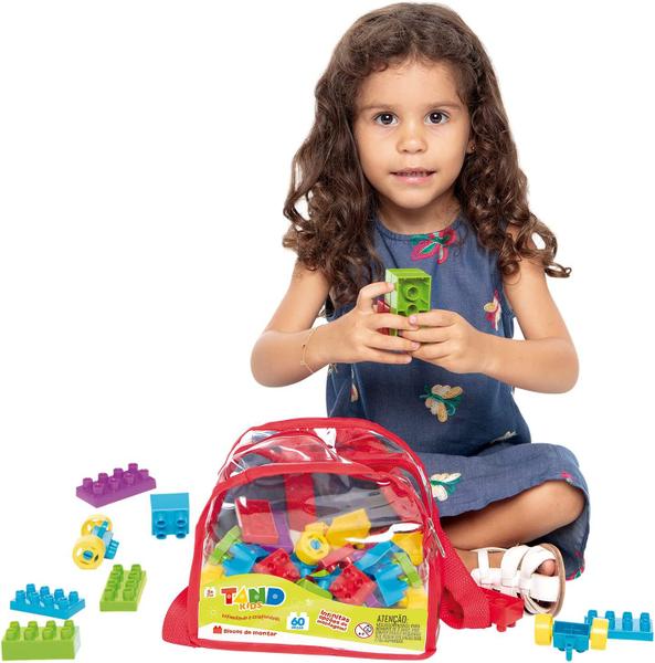 Imagem de Mochila com Blocos de Montar Tand Kids - 60 Peças - Toyster