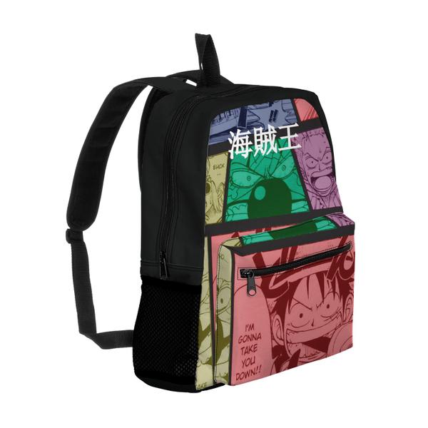 Imagem de Mochila com Bolso Escolar Avulsa Infantil One Peace Menina e Menino