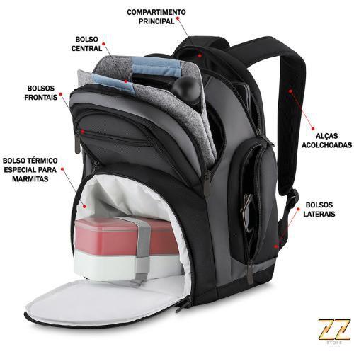 Imagem de Mochila Com Bolso Térmico E Bolso Para Notebook