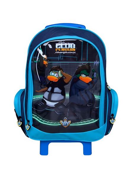 Imagem de Mochila com Rodinhas Escolar Club Penguin Dermiwil 51422