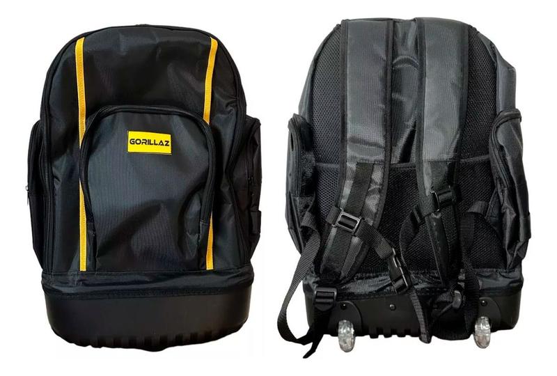 Imagem de Mochila Com Rodinhas Para Materiais E Ferramentas Reforçada Cor Preto