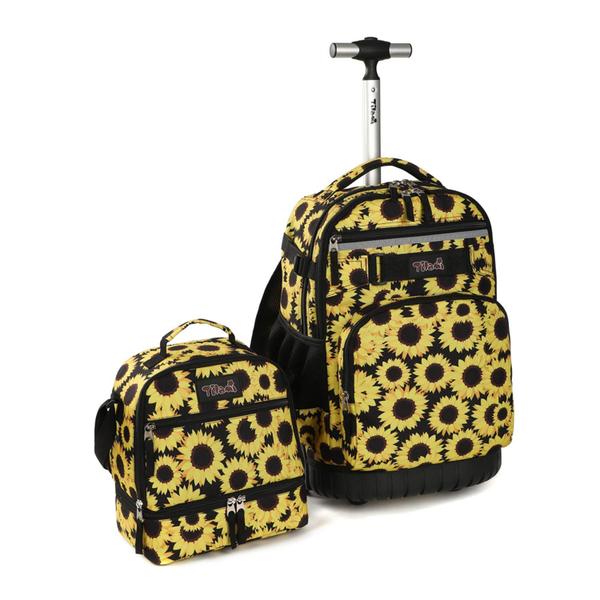 Imagem de Mochila com rodinhas Tilami 48 cm com lancheira para laptop com rodas