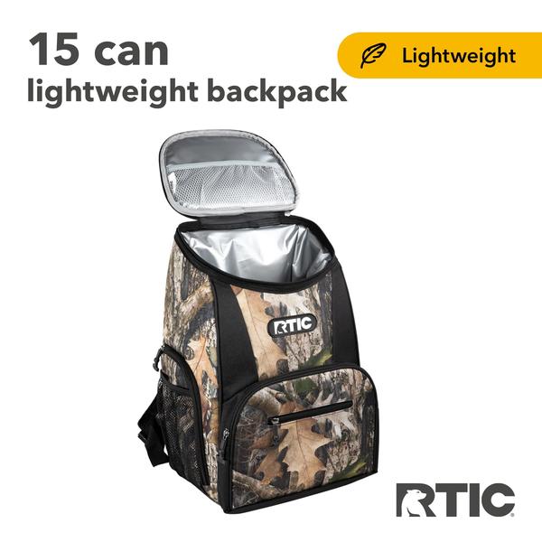 Imagem de Mochila Cooler RTIC Kanati Camo, capacidade de 15 latas, 24 horas, frio