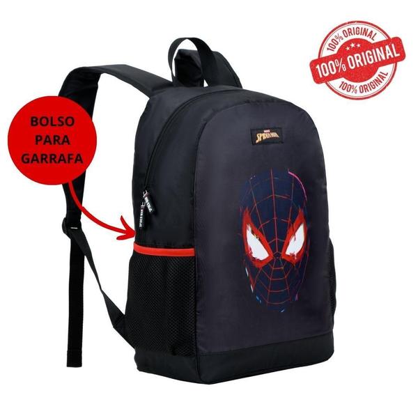 Imagem de Mochila Costa Escolar Esportiva Bolsa Homem Aranha Preto