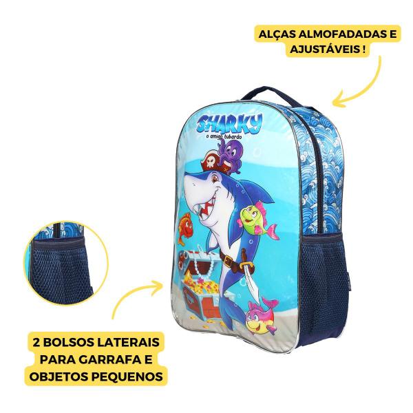 Imagem de Mochila Costa Grande Infantil Tubarão Meninos Escolar