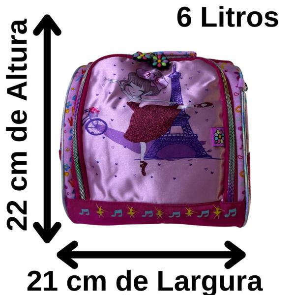 Imagem de Mochila Costa Happy Girl + Lancheira Termica Chenson Pequena