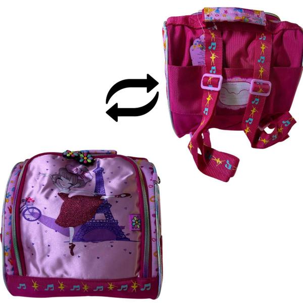 Imagem de Mochila Costa+ Lancheira Happy Girl Chenson Tm: Grande