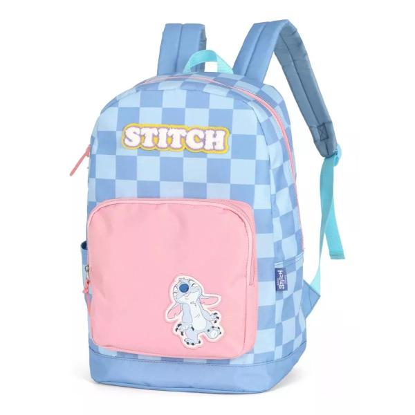 Imagem de Mochila Costa Stitch Disney Reforçada Escola Original Menina