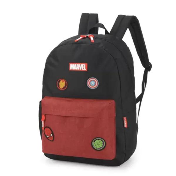 Imagem de Mochila Costa Vingadores Preto Luxcel Escolar Juvenil Menino