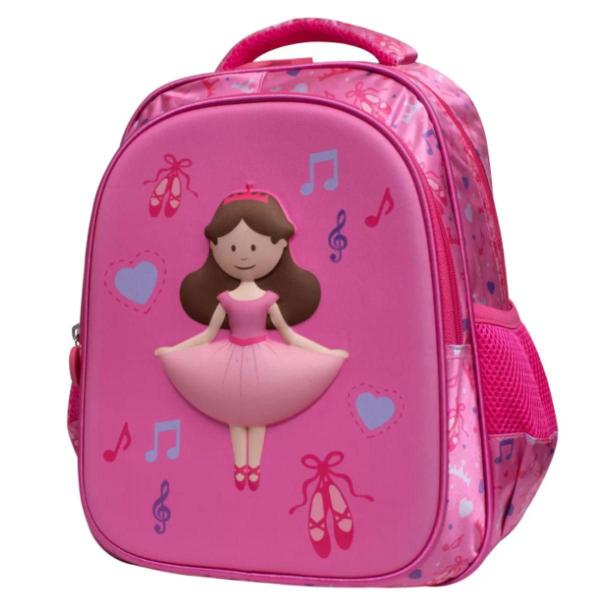 Imagem de Mochila Costas Bailarina 3D Passeio Escolar Infantil Meninas