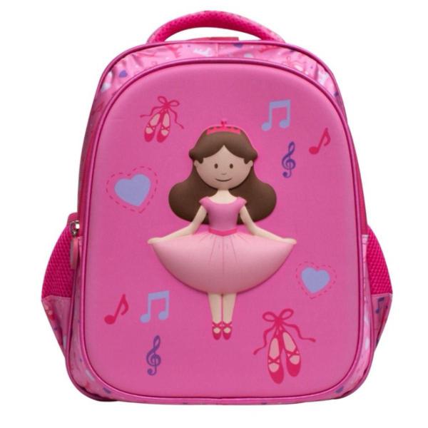 Imagem de Mochila Costas Bailarina 3D Passeio Escolar Infantil Meninas