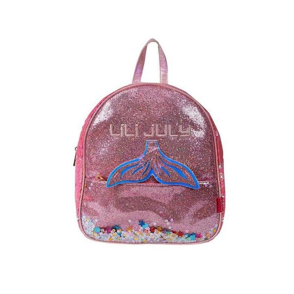 Imagem de Mochila Costas Bolsa Feminina Infantil Juvenil Escolar Menina Brilhante Calda de Pequena Sereia Sweet Lili July