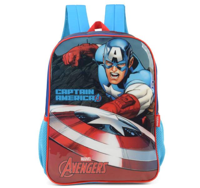 Imagem de Mochila Costas Capitão America Com Estojo Escolar Avengers