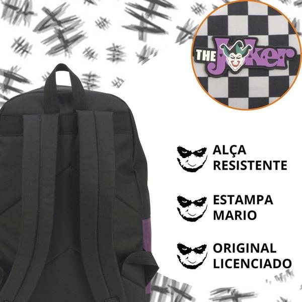 Imagem de Mochila Costas Coringa Unissex Escolar Passeio Masculina Feminina Infantil Juvenil