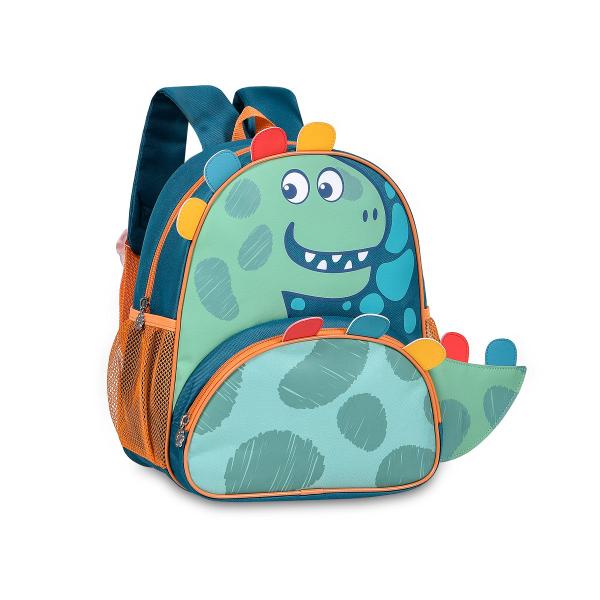 Imagem de Mochila costas e estojo duplo dinossauro kit escolar meninos