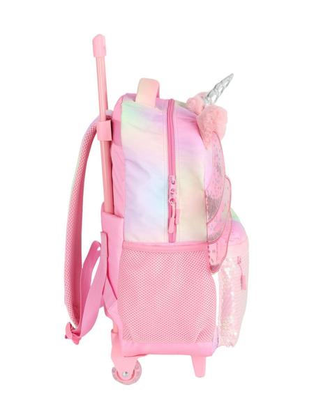 Imagem de Mochila Costas E Rodas Unicórnio Premium Ic41732 - Rosa