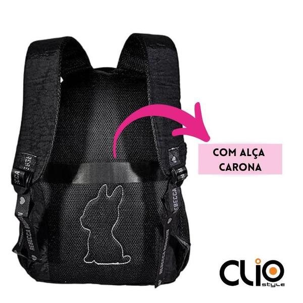 Imagem de Mochila Costas Em Nylon Bolso Anti Furto Escolar Feminina