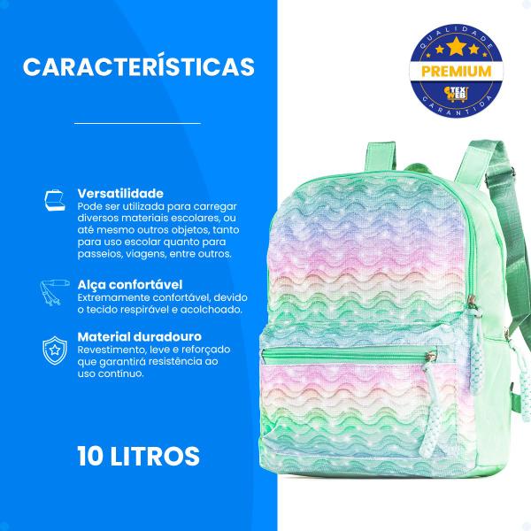 Imagem de Mochila Costas Escola Faculdade Casual Feminina De Passeio