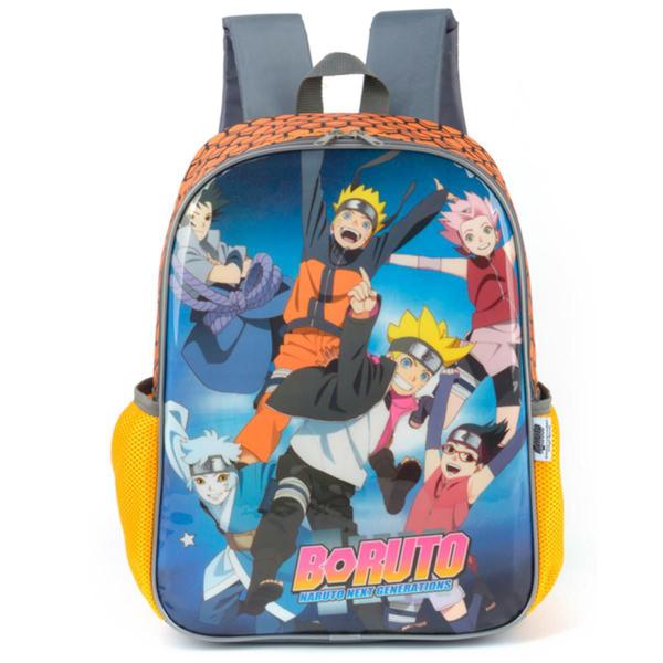 Imagem de Mochila Costas Escolar Boruto Naruto Laranja Anime Infantil