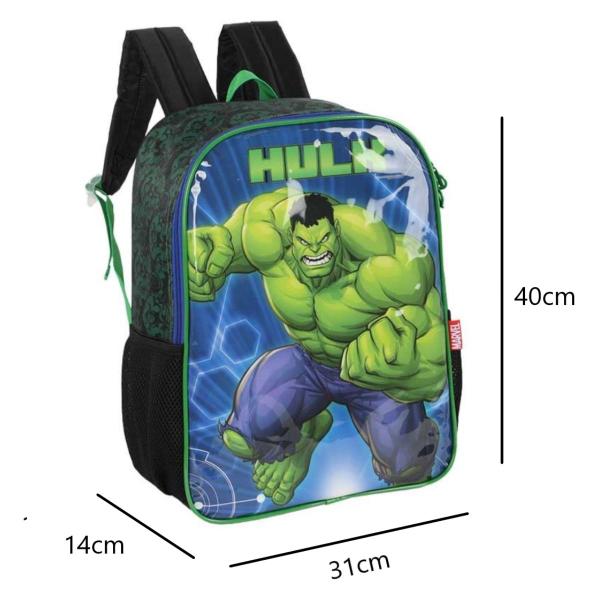 Imagem de Mochila Costas Escolar Disney Vingadores Hulk Licenciada