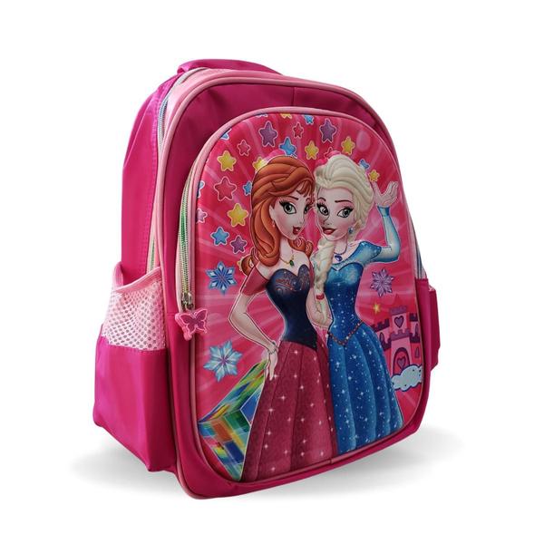 Imagem de Mochila Costas Escolar Frozen E Anna Princesas Garota Rosa