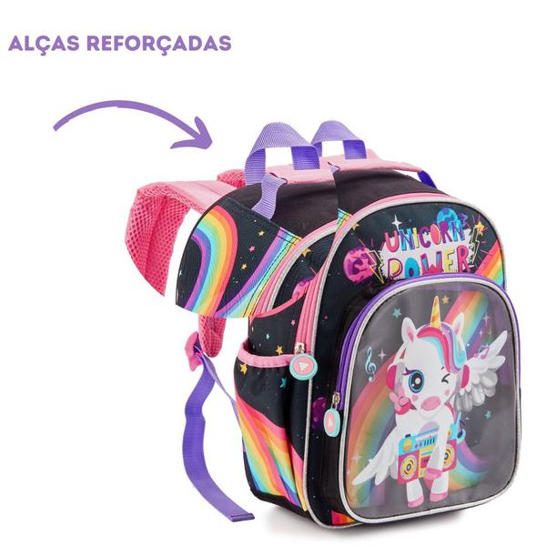 Imagem de Mochila Costas Escolar Infantil Unicornio